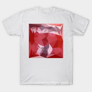 Pale Violet Red Abstract Low Polygon Background T-Shirt